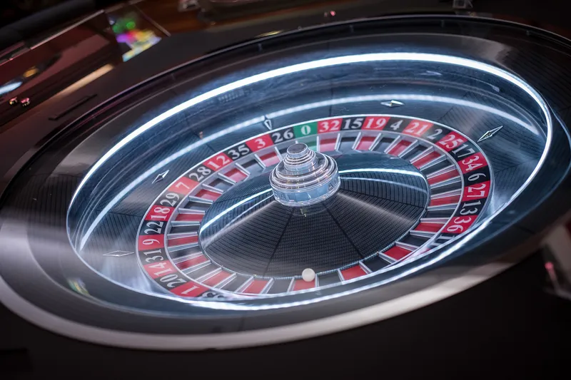 Close-up of the roulette wheel at Casino JOA de Bourbonne-les-Bains