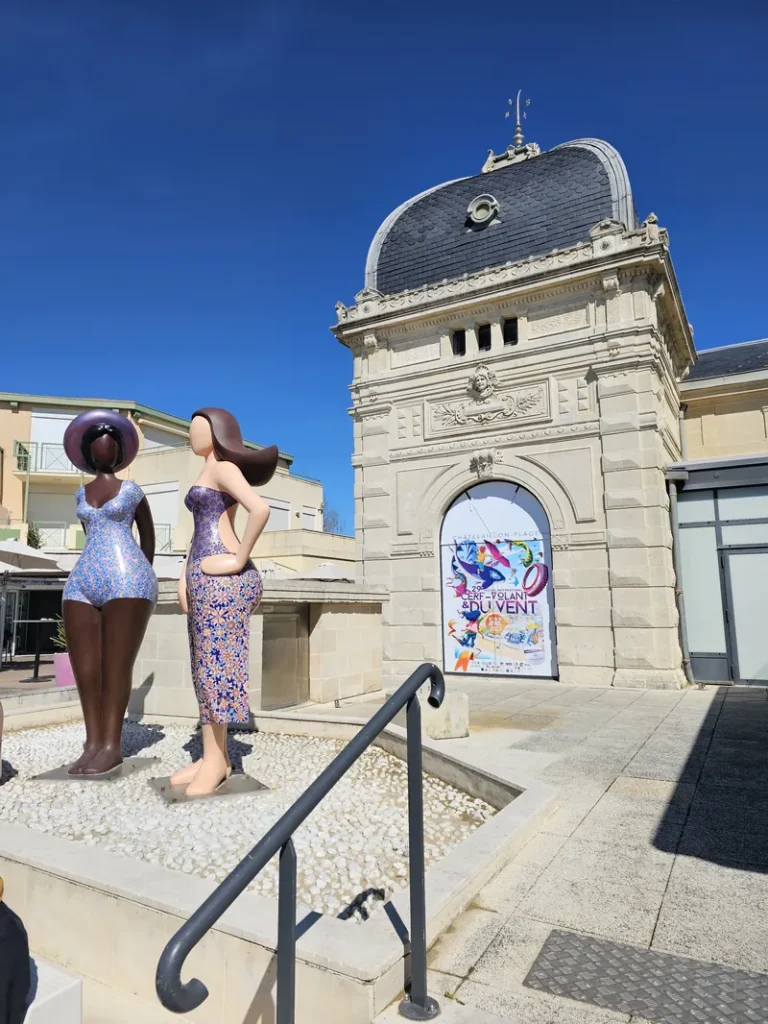 Historic tower and casino sign at Casino JOA de Châtelaillon