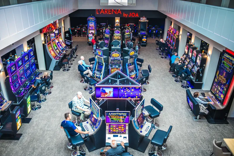 Overhead view of the busy gaming floor at Casino JOA de Gujan-Mestras
