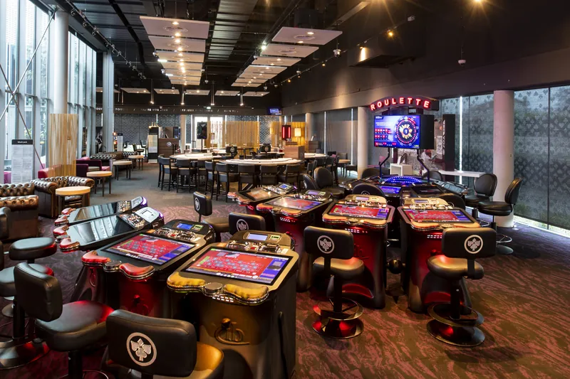 Island of electronic gaming terminals at Casino JOA de Montrond-les-Bains