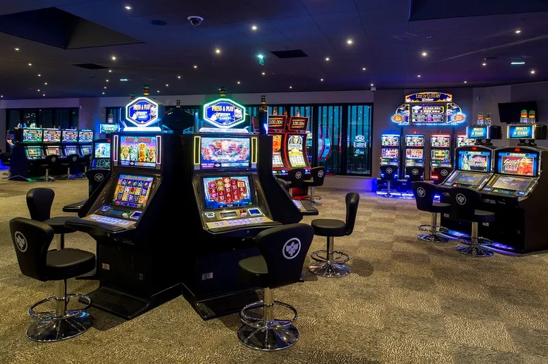 Spacious gaming hall with slot machines at Casino JOA du Lac du Der