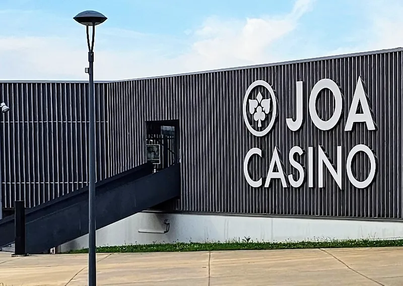 Large JOA Casino sign on the exterior of Casino JOA du Lac du Der
