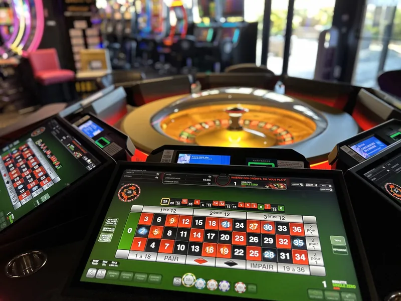 Electronic roulette terminal at Casino JOA Les Pins des Sables d'Olonne